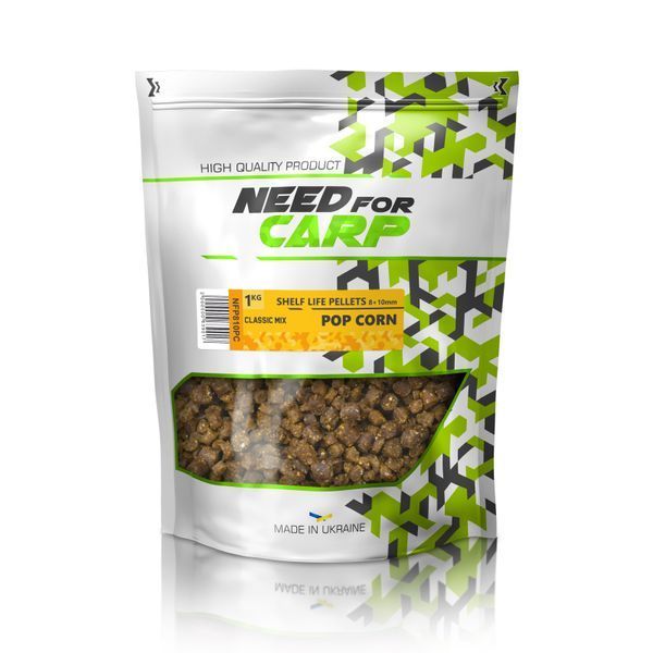 Shelf Life Pellets 1kg Classic MIX 8+10mm - Pop Corn NFP810PC фото