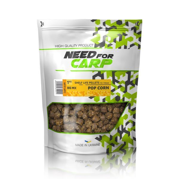 Shelf Life Pellets 1kg Big MIX 12+14mm - Pop Corn NFP14PC фото