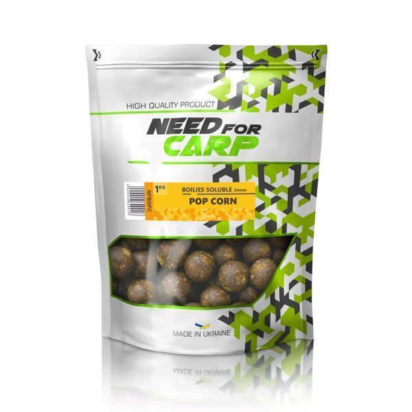 Boilies Soluble 1kg - Pop Corn NFBSPC фото